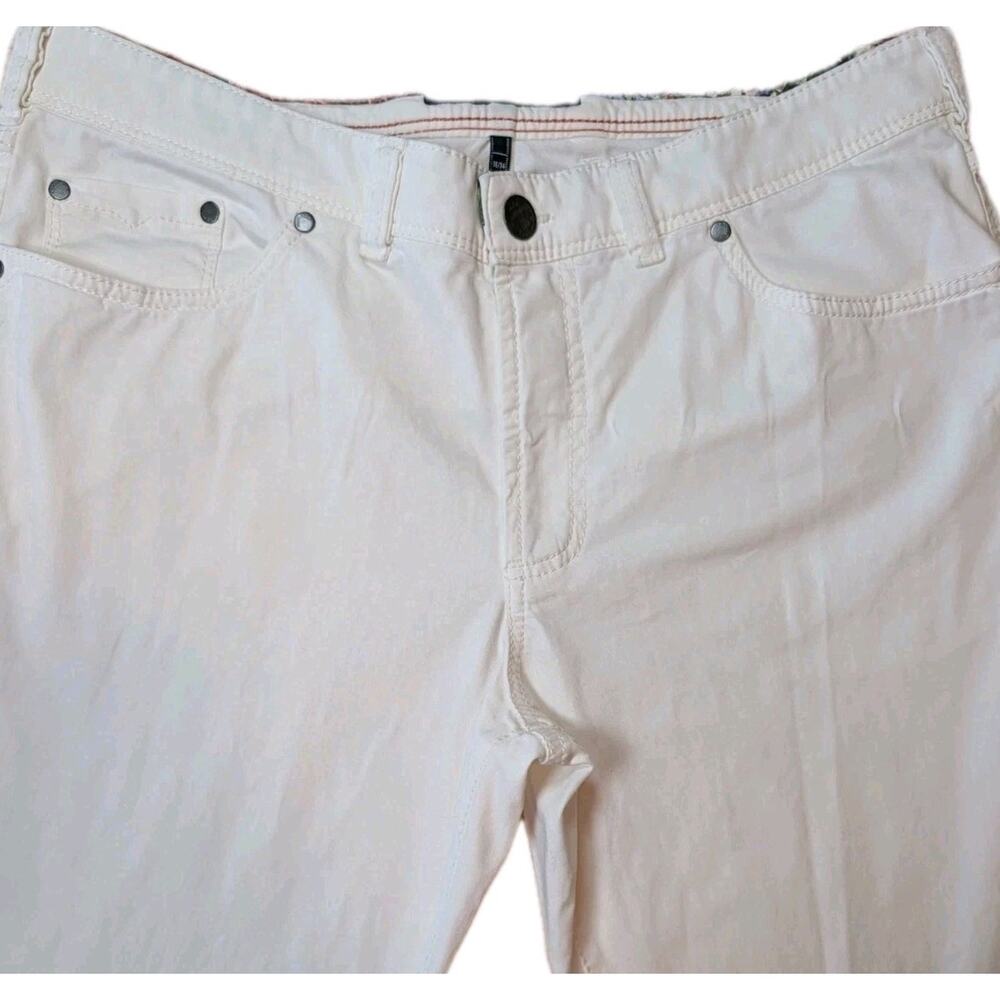 Atelier Gardeur Nevio-8 Regular Fit White Pants Cotton Stretch W35 L33 - Picture 2 of 6